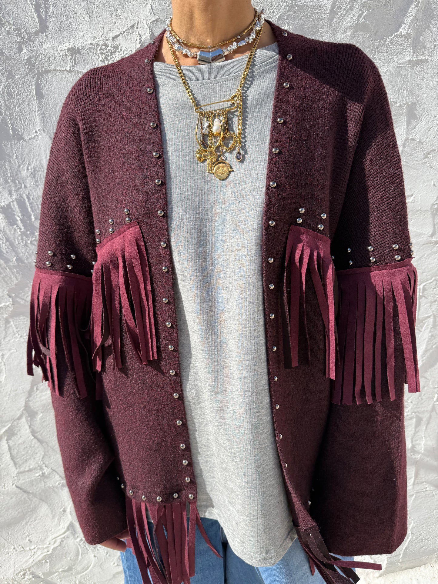 Gold-Plated Charm Statement Necklace