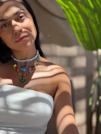 Multi Charm Colorful Crystal Necklace