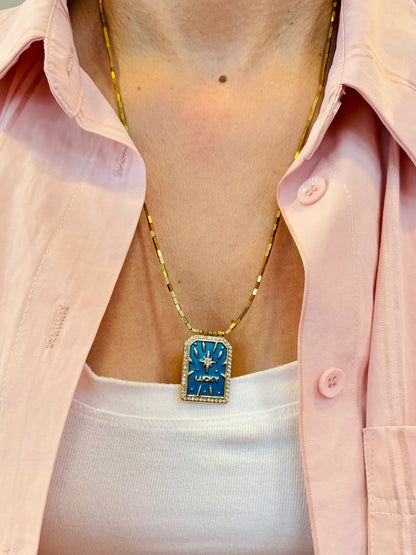 2026 Lucky Pendant Necklace | Gold & Hematite Beads