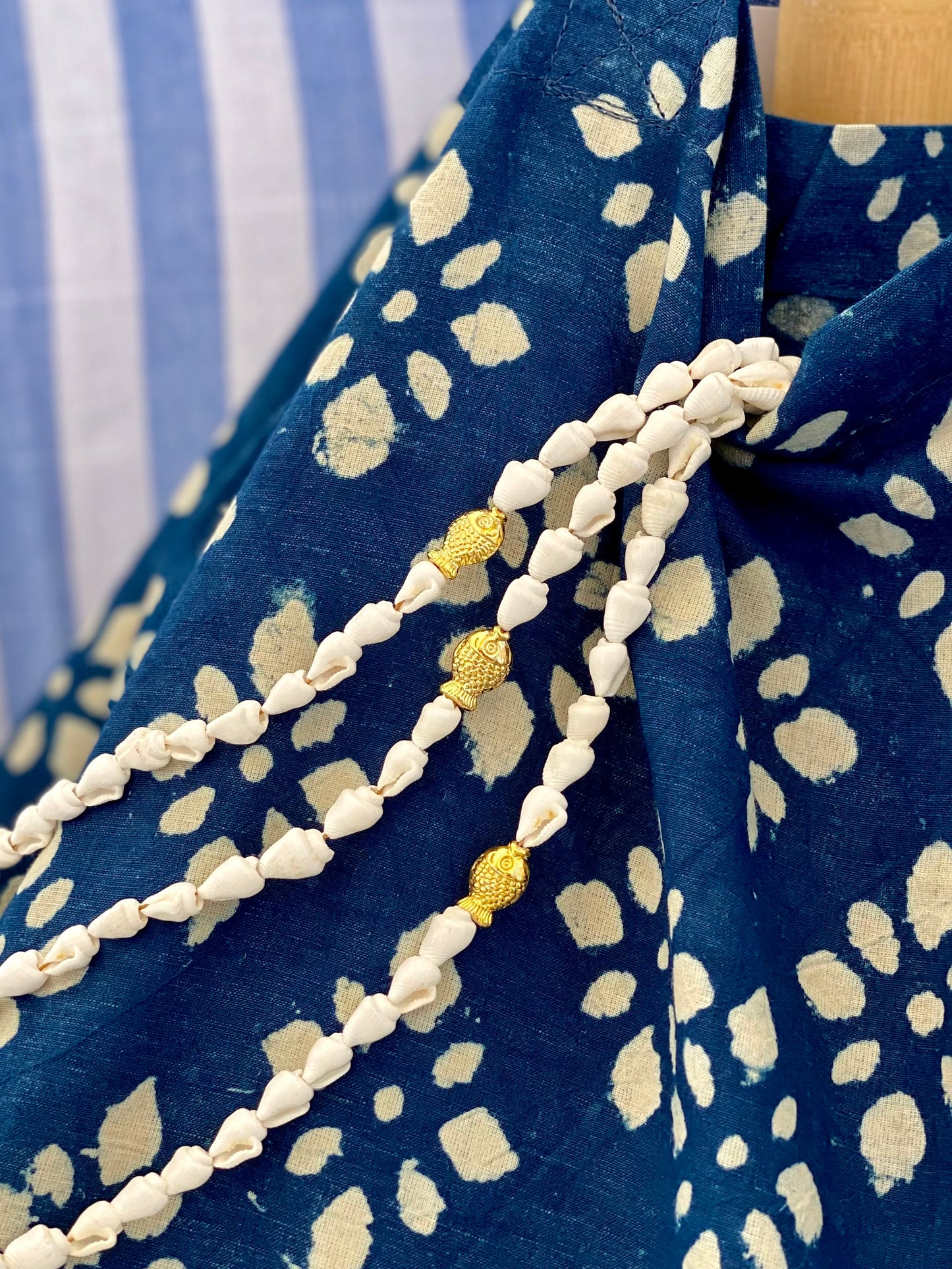 White Shells & Gold Plated Fish - Fuse Creations