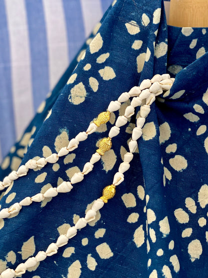 White Shells & Gold Plated Fish - Fuse Creations